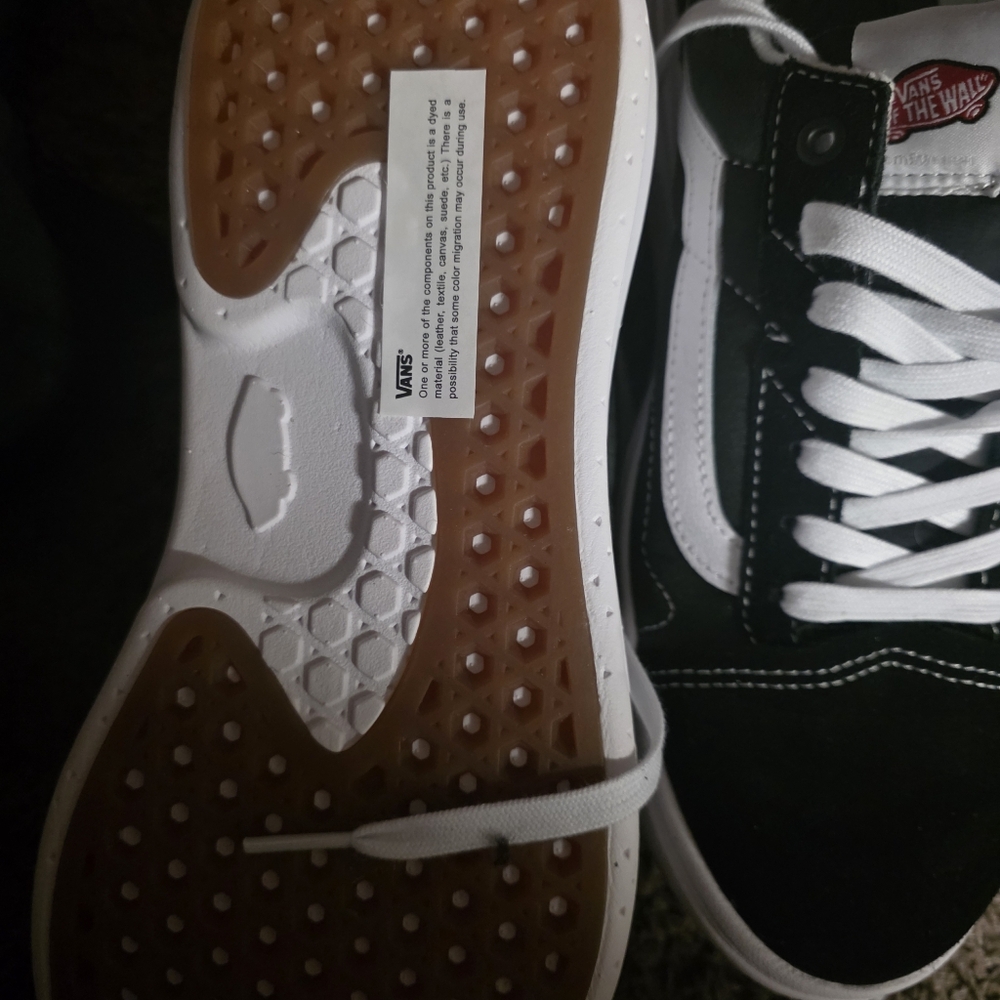 Vans Black & White Old Skool Men's White Wall Sneakers - Picture 4 of 5